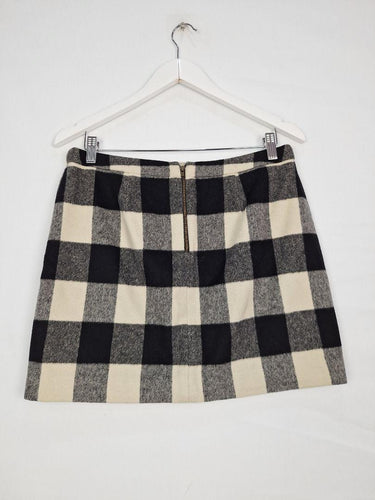 Country Road Checked Wool Blend Mini Skirt Size 8 by SwapUp-Online Second Hand Store-Online Thrift Store