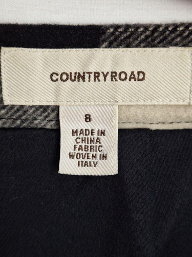 Country Road Checked Wool Blend Mini Skirt Size 8 by SwapUp-Online Second Hand Store-Online Thrift Store