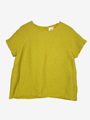 Elk Olive Crinkle Effect Work Staple Top Size 10 by SwapUp-Online Second Hand Store-Online Thrift Store