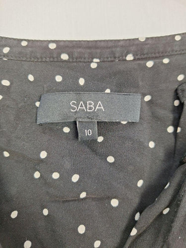 Saba Silk Blended Elegant Dotted Blouse Size 10 by SwapUp-Online Second Hand Store-Online Thrift Store