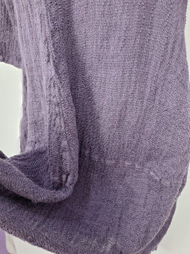 Olga Karolina Lavender Loose Weave Linen Blend Midi Dress Size L by SwapUp-Online Second Hand Store-Online Thrift Store