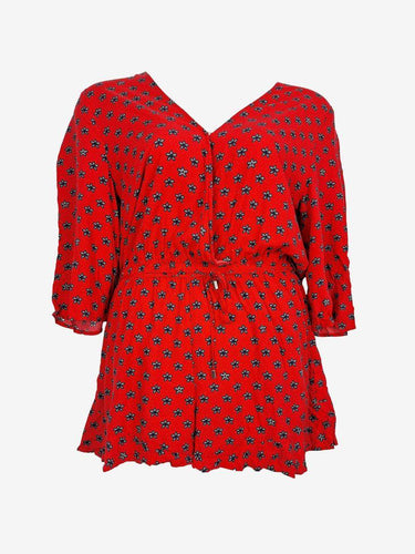 Huffer Pretty Floral Cross Over Playsuit Size 12 by SwapUp-Online Second Hand Store-Online Thrift Store
