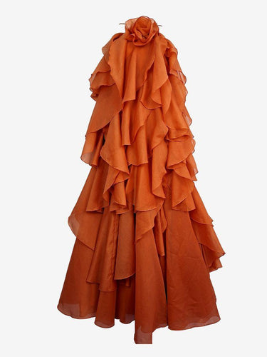 Aje Coral Clay Pandorea Layered Maxi Dress Size 16 by SwapUp-Online Second Hand Store-Online Thrift Store