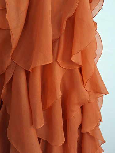 Aje Coral Clay Pandorea Layered Maxi Dress Size 16 by SwapUp-Online Second Hand Store-Online Thrift Store