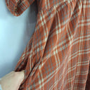 pact Rust Checked Cross Front Midi Dress Size XXL by SwapUp-Online Second Hand Store-Online Thrift Store