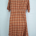pact Rust Checked Cross Front Midi Dress Size XXL by SwapUp-Online Second Hand Store-Online Thrift Store