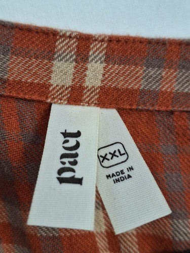 pact Rust Checked Cross Front Midi Dress Size XXL by SwapUp-Online Second Hand Store-Online Thrift Store