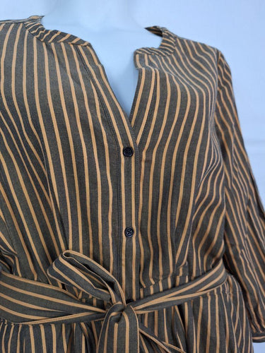 pact Timeless Striped Cotton Midi Dress Size XXL by SwapUp-Online Second Hand Store-Online Thrift Store