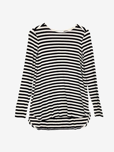 Witchery Casual Striped Curved Hem Top Size XS by SwapUp-Online Second Hand Store-Online Thrift Store