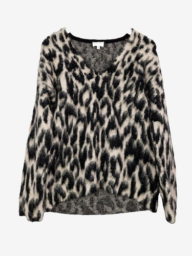 Witchery Fluffy Animal Print Jumper Size S by SwapUp-Online Second Hand Store-Online Thrift Store