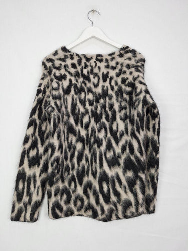 Witchery Fluffy Animal Print Jumper Size S by SwapUp-Online Second Hand Store-Online Thrift Store