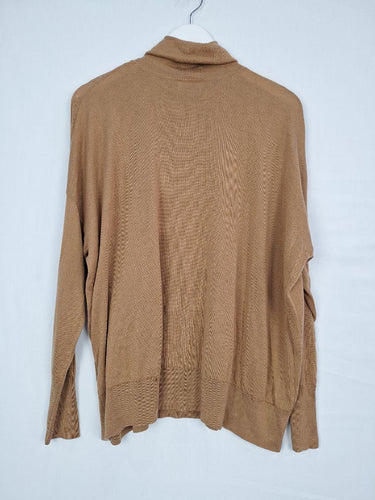 Witchery Camel Roll Neck Draped Jumper Size S by SwapUp-Online Second Hand Store-Online Thrift Store