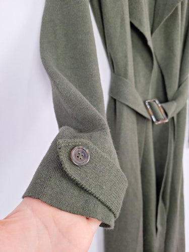Witchery Khaki Belted Waterfall Knit Cardigan Size XS by SwapUp-Online Second Hand Store-Online Thrift Store