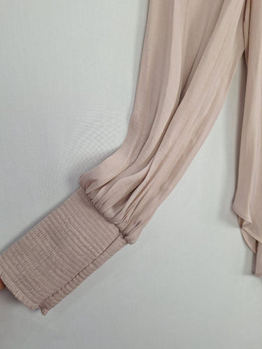 Classy Gathered Shirred Cuff Top Blouse Size 8 by SwapUp-Online Second Hand Store-Online Thrift Store