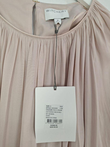 Classy Gathered Shirred Cuff Top Blouse Size 8 by SwapUp-Online Second Hand Store-Online Thrift Store