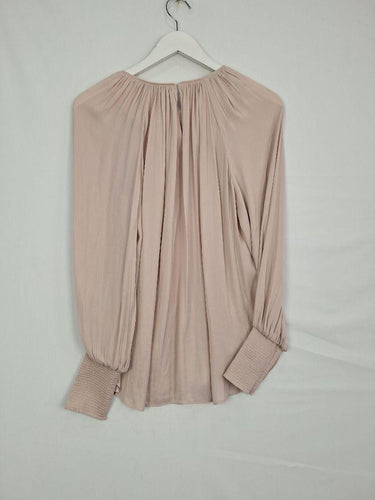 Classy Gathered Shirred Cuff Top Blouse Size 8 by SwapUp-Online Second Hand Store-Online Thrift Store