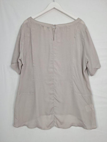 Laura Ashley Dove Semi Sheer Silk Blend Top Size 14 by SwapUp-Online Second Hand Store-Online Thrift Store