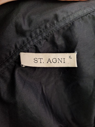 St. Agni Popplin Cotton Classy Wrap Blouse Size XL by SwapUp-Online Second Hand Store-Online Thrift Store