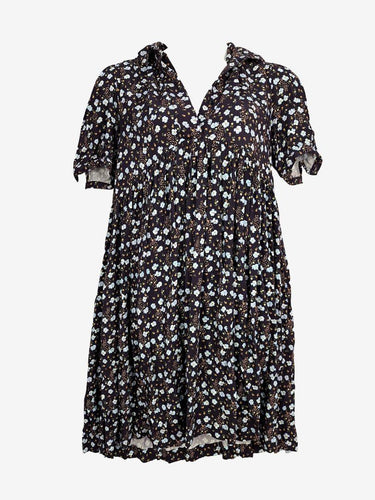 Outland Denim Gathered Floral Shirt Midi Dress Size M by SwapUp-Online Second Hand Store-Online Thrift Store