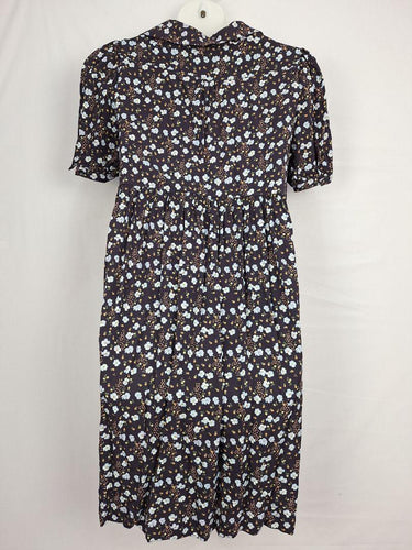 Outland Denim Gathered Floral Shirt Midi Dress Size M by SwapUp-Online Second Hand Store-Online Thrift Store