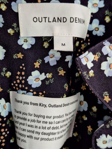 Outland Denim Gathered Floral Shirt Midi Dress Size M by SwapUp-Online Second Hand Store-Online Thrift Store
