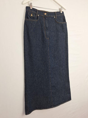 Scanlan Theodore Indigo Denim Full-Length Skirt Size 10 by SwapUp-Online Second Hand Store-Online Thrift Store