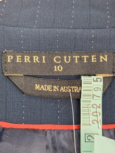 Perri Cutten Classic Dotted Pinstripe Blazer Size 10 by SwapUp-Online Second Hand Store-Online Thrift Store