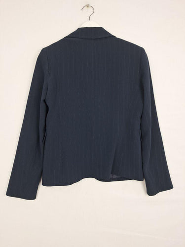 Perri Cutten Classic Dotted Pinstripe Blazer Size 10 by SwapUp-Online Second Hand Store-Online Thrift Store
