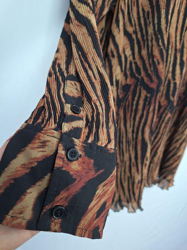 Ganni Leopard Print Pleated Midi Dress Size M by SwapUp-Online Second Hand Store-Online Thrift Store