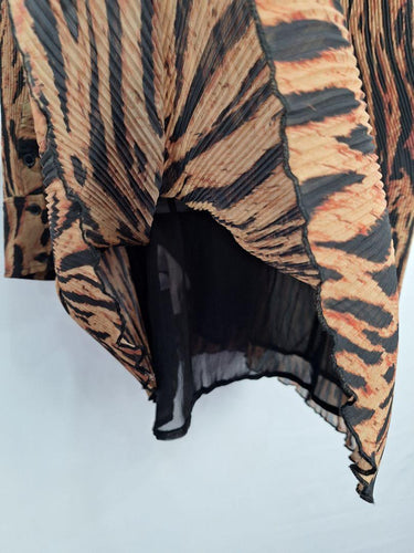 Ganni Leopard Print Pleated Midi Dress Size M by SwapUp-Online Second Hand Store-Online Thrift Store