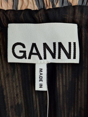 Ganni Leopard Print Pleated Midi Dress Size M by SwapUp-Online Second Hand Store-Online Thrift Store