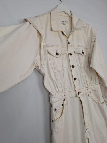 Agolde White Denim Staple Jumpsuit Size XS by SwapUp-Online Second Hand Store-Online Thrift Store