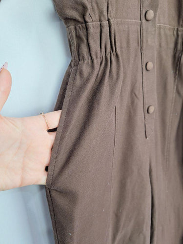 Scanlan Theodore Thick Cotton Brown Essential Jumpsuit Size 8 by SwapUp-Online Second Hand Store-Online Thrift Store