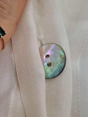 Friends with Frank Ivory Sheer Elegant Shirt Size S by SwapUp-Online Second Hand Store-Online Thrift Store