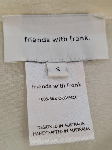 Friends with Frank Ivory Sheer Elegant Shirt Size S by SwapUp-Online Second Hand Store-Online Thrift Store