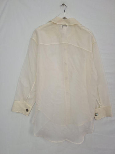 Friends with Frank Ivory Sheer Elegant Shirt Size S by SwapUp-Online Second Hand Store-Online Thrift Store