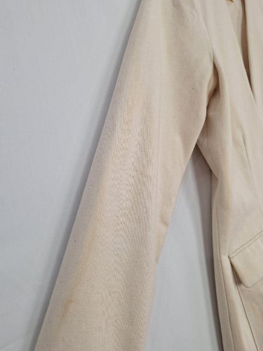 MATIN Classic Collarless Cotton Canvas Blazer Size 6 by SwapUp-Online Second Hand Store-Online Thrift Store