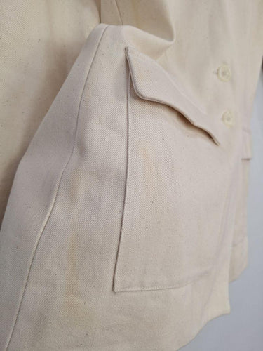 MATIN Classic Collarless Cotton Canvas Blazer Size 6 by SwapUp-Online Second Hand Store-Online Thrift Store