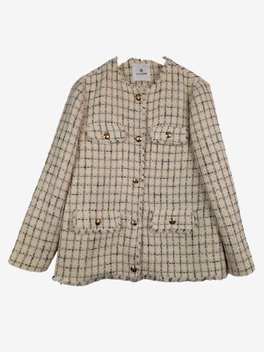 Anine Bing Ivory Tweed Raw Edge Classic Blazer Size S by SwapUp-Online Second Hand Store-Online Thrift Store
