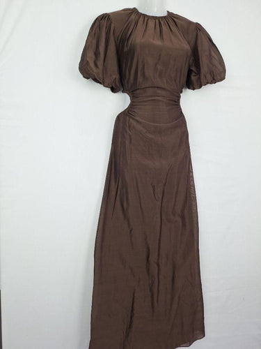 Sir Chocolate Anje Puff Sleeve Gown Dress Size Silk, Cotton by SwapUp-Online Second Hand Store-Online Thrift Store