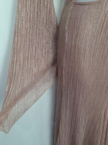 Bec & Bridge Metallic Tulip Sleeve Twist Midi Dress Size 6 by SwapUp-Online Second Hand Store-Online Thrift Store