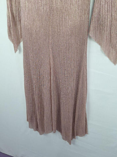 Bec & Bridge Metallic Tulip Sleeve Twist Midi Dress Size 6 by SwapUp-Online Second Hand Store-Online Thrift Store
