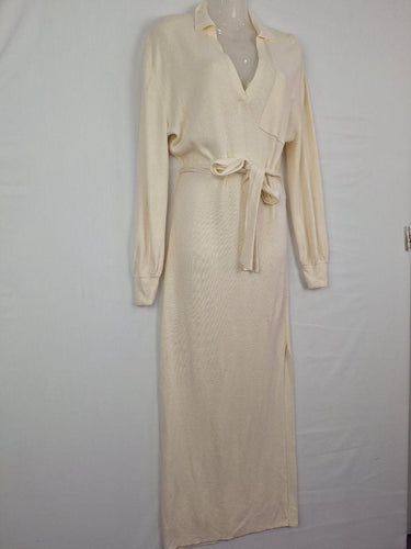 Bec & Bridge Ivory Liam Knit Polo Maxi Dress Size 6 by SwapUp-Online Second Hand Store-Online Thrift Store