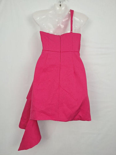 Selfie Leslie Hot Pink Asymmetric Cocktail Mini Dress Size 8 by SwapUp-Online Second Hand Store-Online Thrift Store