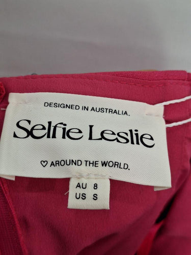 Selfie Leslie Hot Pink Asymmetric Cocktail Mini Dress Size 8 by SwapUp-Online Second Hand Store-Online Thrift Store
