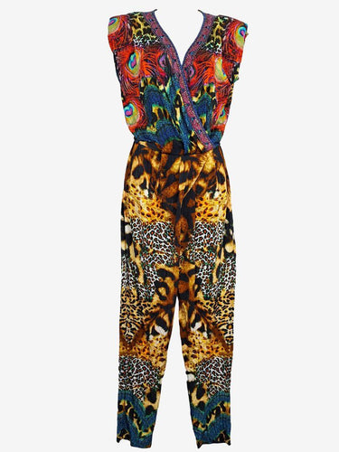 Camilla Rainbow Jungle Fitted Jumpsuit Size XS by SwapUp-Online Second Hand Store-Online Thrift Store