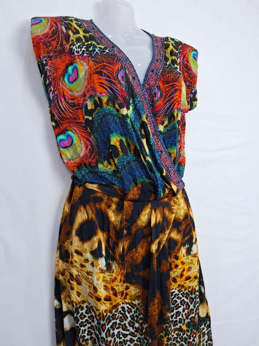Camilla Rainbow Jungle Fitted Jumpsuit Size XS by SwapUp-Online Second Hand Store-Online Thrift Store