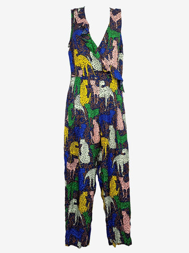 Gorman Groovy Cheetah Silk Jumpsuit Size 6 by SwapUp-Online Second Hand Store-Online Thrift Store