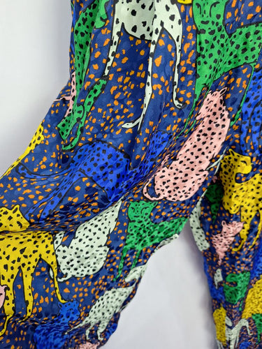Gorman Groovy Cheetah Silk Jumpsuit Size 6 by SwapUp-Online Second Hand Store-Online Thrift Store