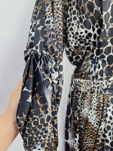 Sass & Bide Abstract Crocodile Drawstring Jumpsuit Size 8 by SwapUp-Online Second Hand Store-Online Thrift Store